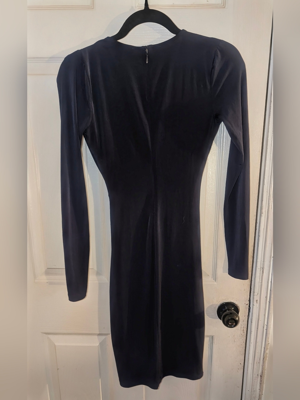 Michael Kors Black Long Sleeve Jersey Mini Wrap Dress - Picture 5 of 5